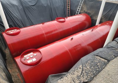 Fuel tanks set in place and ready for installation