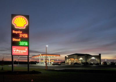 Photo of a Shell Station gas station sign