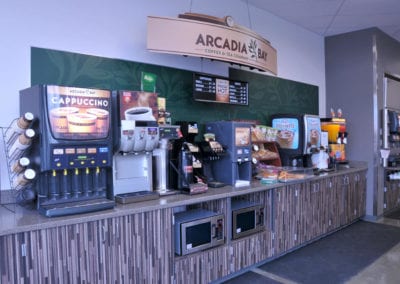 Photo of a coffee station at a convenience store