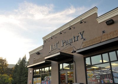 Exterior of the Lil' Pantry convenience store