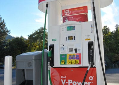 Photo of a Shell Station V-Power fuel pump
